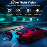 Autoregistraator, eesmine ja tagumine, WiFi, 2K+1080P, 64GB