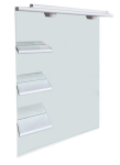 Euroliux valgustusega peegel, 68x103 cm, valge, raamita
