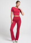 &Otilde;mblusteta mikrokiudretuusid kellukesel&otilde;ikega LEGGINGS FLARED Giulia, v&auml;rv winterberry
