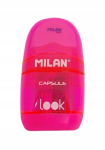 Milan Capsule Look roosa teritaja-kustutuskumm kombinatsioon