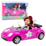 Mini nukk autoga ja kutsikaga
