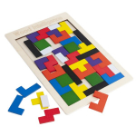 Puidust loogiline pusle Tetris Tangram