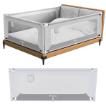 Tulano Cover 48 white-grey voodipiire lastele, 180 cm, valge-hall &ndash; kaitse voodist v&auml;ljakukkumise eest