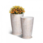 Suur 2-os osastusega lillepottide komplekt alustassidega &ndash; 30 x 53 cm