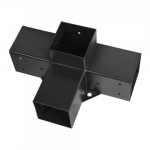 Pergola kinnituskomplekt, 4-suunaline nurgakinnitus 92x92 mm, must, teras