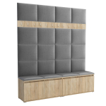 Luton 2 vabaltseisev esiku riidenagi 200&times;186&times;40 cm &ndash; pruun