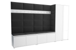 Luton 5-osaline praktiline must esiku garderoobikomplekt &ndash; 290 x 186 cm