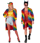 "PIDULIK MOODNE MANTEL" (vikerkaarev&auml;rvides litritega mantel)