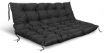 Aiapadjakomplekt kaubaaluste pingile 120/80 cm + 120/40 cm, veekindel, must