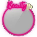 Peegel Manta Style Neon Lights Beauty, roosa