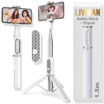 Selfie pulk (Selfie stick) LIVMAN Oth-AB202MAX - multifunktsionaalne selfide pulk ja statiiv kaugjuhtimispuldiga, 1,5m
