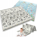 Hariv kokkupandav kahepoolne poroloonmatt lastele, 180x200 cm