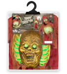 "ZOMBIE SKELETON" (kapuutsiga r&uuml;&uuml;, v&ouml;&ouml;, helendav mask ja luust rindkere)