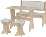 S&ouml;&ouml;gilauakomplekt Meblocross K&ouml;&ouml;gikomplekt Simple tamm Endgrain / valge MDF ristk&uuml;likukujuline