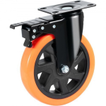 Rattad, 15,2 cm p&ouml;&ouml;rlevad plaadiga rattad komplektis 4 tk, 15,5x6,4x18,5 cm, raskeveok, PVC