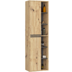 Seinapealne vannitoakapp Akord VAMI W50, 2 ust, Artisan tamm / grafiidihall, k&otilde;rge disain