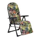 Kokkupandav aiatool &bdquo;Patio Galaxy Plus Black Edition&ldquo; jalatoega, reguleeritava seljatoe ja terasraamiga