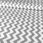 Elastne lina 50x83 cm, 100% puuvill, hall siksak