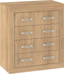 Kummut Meblocross Verin VRN-11, 4 sahtliga, praktiline disain, Cremona tamm