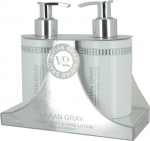 Komplekt vedel kreem-seep, k&auml;tekreem, Vivian Gray White Crystals, 2x250 ml