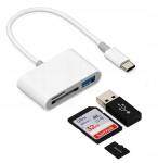 3-in-1 m&auml;lukaardilugeja SD TF USB, 3in1 atminties kortelių skaitytuvas SD TF USB