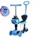 Multifunktsionaalne 5in1 t&otilde;ukeratas istmega Scooter, sinine