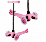 Laste t&otilde;ukeratas kolme helendava rattaga Scooter, roosa