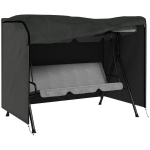 Hollywoodi kiigekate 3-kohaline, veekindel, UV, 600D Oxford, tumehall, 205x124x164 cm