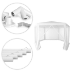 Kaubanduslik aiapaviljoni telk 2x2x2 m s&auml;&auml;sev&otilde;rguga valge