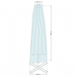 Kaitsekate Mirpol POKORWIEC NA PARASOL 37/47x200 cm, veekindel, UV-kindel, hall