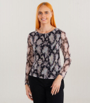 Hailys naiste pluus KR44ISTY PL*7884, must/beež 4068696393116
