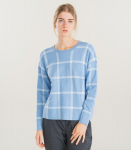 Zabaione naiste pullover SO44NI DZ*02, helesinine/valge 4067218502104