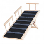 Koertele m&otilde;eldud ramp, 120x41.9x6.1 cm, Reguleeritav, Kokkuvolditav, Puit