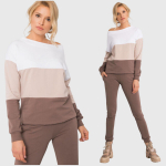 Naiste puuvillane vabaaja komplekt Fashion, pruun