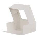 10x Valge aknaga tordikarp 20,7x19x9 cm, t&auml;ispapp