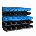 Hoius&uuml;steemi seinariiul 576 x 390 mm | 32 tk. kastid | Virnastamiskastid, renniriiul, hoiukastid | Eriti tugevad seinapaneelid | Laiendatav riiul | T&ouml;&ouml;koja riiulid, laoriiulid, t&ouml;&ouml;koja seinariiulid, pistikriiulid