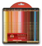 Koh-i-noor Polycolor 3824 pliiatsid portreede tegemiseks, 24 tk.