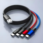 Neli-&uuml;hes Usb-laadimiskaabel: Usb-c, Mikro-usb, Lightning, 1,2 m