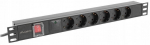 Lanberg Pdu 19" 1u 6x Schuko 2m must C14 toitejuhe