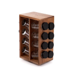 Maitsepurkide komplekt | LENNE | p&ouml;&ouml;rleval riiulil, 16 purki | 28x17x12 cm | 892849