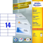 Universaalsed kleebised A4 105x42,3mm, 100 lehte