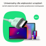 Usb-c kaabel, 100w, 0,3m, kiirlaadimine, Green Cell, piparm&uuml;ndiv&auml;rv