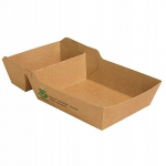 Paberikandikud kaheosalistele friikartulitele 15x8x3cm 80tk, Popieriaus dėklai dvipusėms bulvytėms 15x8x3cm 80 vnt.