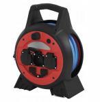 Emose pikendusjuhe trumlil, 20 m, 3 pistikupesa, sinine, Ip44