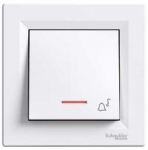 Schneider Electric Asfora nupp Led valgustusega, valge
