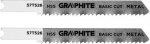 Grafiit Hss saelehed, 12 Tpi, U k&auml;epide, 2 tk.