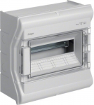 Hager Vector Ve112l: hermeetiline, pinnapealne elektripaneel, 1x12 moodulit, Ip65