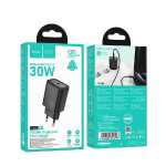 Hoco N62 30w Usb-c v&otilde;rgulaadija, must