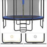 Trampoliin 366x270 cm Must-Sinine Teras