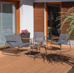 Aiam&ouml;&ouml;bli komplekt &bdquo;Patio Harlem&ldquo;, 4-kohaline, pruun plast